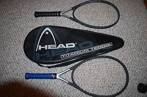 TWO Head Ti.S6 Tennis Racquets 4.1/4 & 4.3/8 Grips  w/One Cover