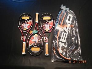 Head YouTek Prestige MP Tennis Racquets (3) and Head Bag