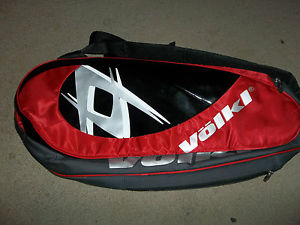 LARGE VOLKL TENNIS RACKET BAG RED BLACK
