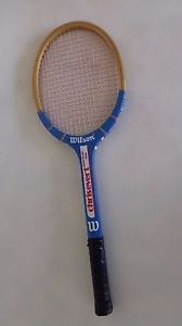 Wilson Vintage Chris Evert America Star Wooden Tennis Racquet Blue/Red/White