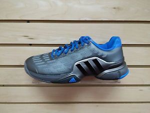 2016 Adidas Barricade Men's Tennis Shoes - New - Silver/Black/Blue - Size 10.5