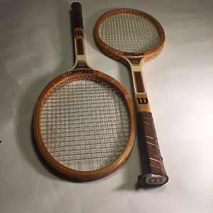 VINTAGE Wilson Stan Smith Capri Wooden Tennis Racquets (pair) 4 3/8"