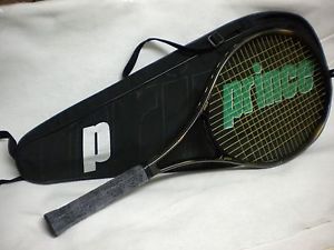 PRINCE GRAPHITE PRO LX TENNIS RACQ W PADDED COVER 4" NEW GRIP WRAP VERY NICE