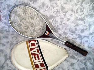 Vtg 1980's HEAD AMF EDGE Aluminum Tennis Racket w Cover