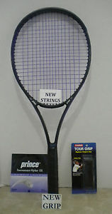 Prince CTS Synergy 32 OS Tennis Racquet 4 1/2 - NEW PURPLE STRINGS/GRIP