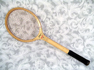 Vintage J.C.Higgins WHIZ Wooden Tennis Racket