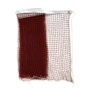 Stadium School Nylon White Trim Burgundy Braided Mesh Badminton Training Net