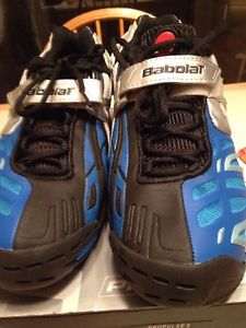 BABOLAT Propulse Court Tennis Shoes Sz 11 White Blue Gray New In Box