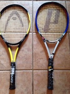 Head & Prince Titanium Elite Tennis Rackets Brand New! With Case