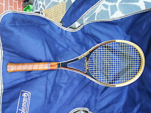 head edgewood wood graphite tennis racket racquet vintage with cover