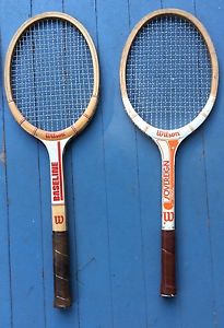 LOT OF 6 WOOD VINTAGE TENNIS RACKETS Wilson Davis