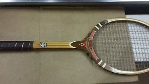Vintage TA Davis TAD Wood Tennis Racquet Racket Imperial Custom 3L USA Brown