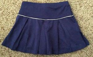 Little Miss Tennis Pleated Skirt SKORT Blue & White Girls Medium EUC
