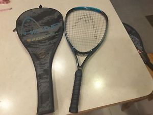 Head Fusion Tennis Racket, and Cover. Great racket. Nice shape