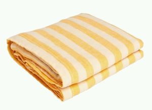 Frescobol Carioca by Veuve Clicquot beach blanket linen yellow