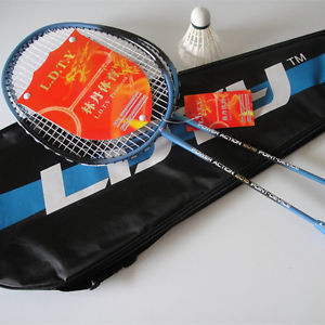 LDTY LD-2016 carbon aluminum badminton racket (2 Pack) + bag