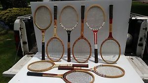Vntg Wood Tennis Racquets Lot 15 Collectible, Evert, McEnroe,Conners,Borq,Pancho