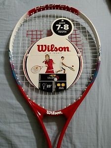 Wilson 23" US Open Youth Tennis Racquet Ages 7-8 W/O Cover. Free shipping