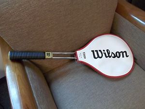 VINTAGE Wilson T-2000 Steel Tennis Racket--MEDIUM 4 5/8--ORIGINAL