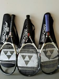 (3) Fischer GDS Spirit tennis rackets