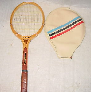 VINTAGE JOHN MCENROE WOODEN TENNIS RACKET DUNLOP L 4 1/2 WOOD RAQUET