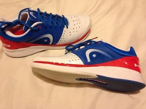 HEAD MENS TENNIS SHOES SIZE 11 SPRINT PRO CLAY BLUE RED WHITE