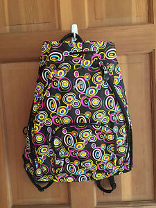 Jet Pac LARGE Tennis Racquet bag black backpack Great storage bold graphics